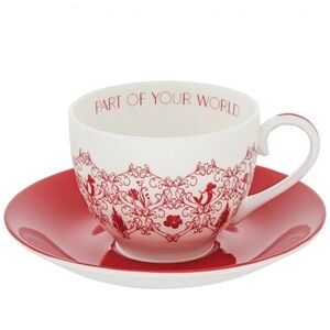 NIB The English Ladies Co. Disney Little Mermaid Ariel Teacup Saucer Set